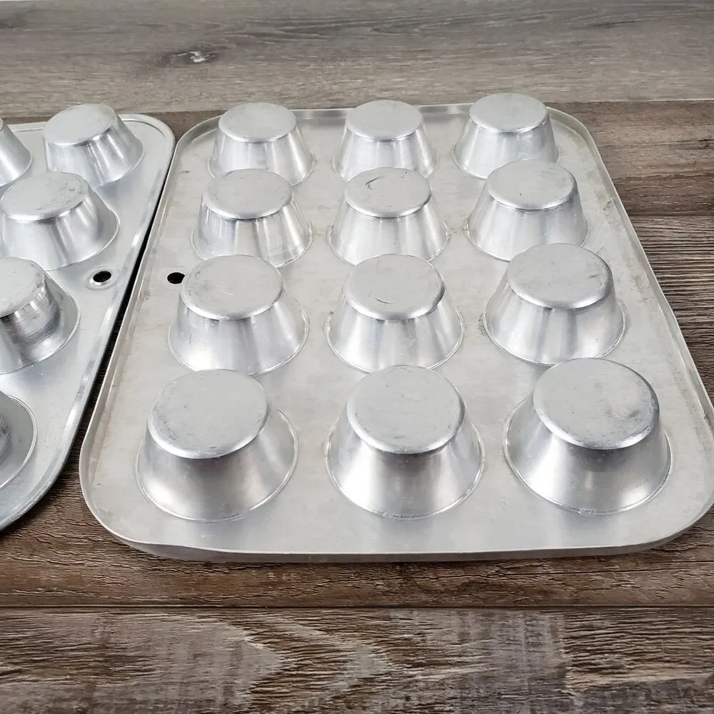 Comet 12 Cup Aluminum Mini Muffin Tin Pan Cupcake Tassies Tarts VTG Bake